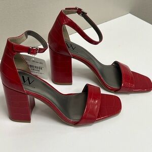 Worthington Women's Red Block Heel Sandals